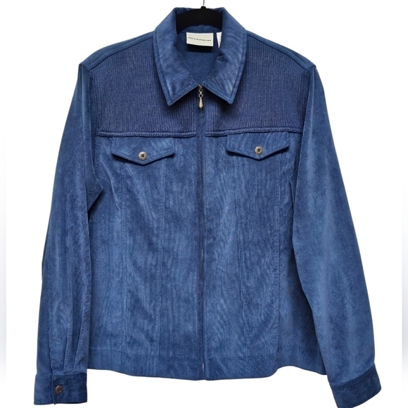 Alfred Dunner Corduroy Jacket in Steele Blue. Matching Pants Available! - Picture 1 of 6